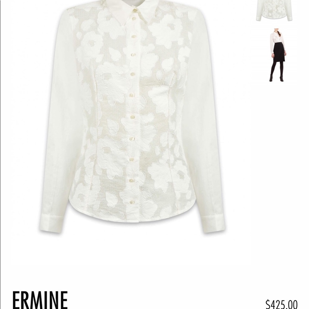 Anne Fontaine Ermine White Blouse